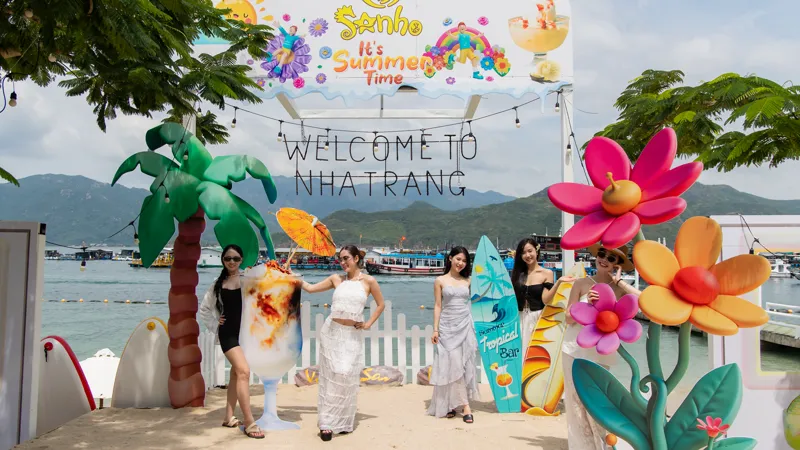 Minh hoạ không gian resort và sự kiện biển tại Hòn Tằm